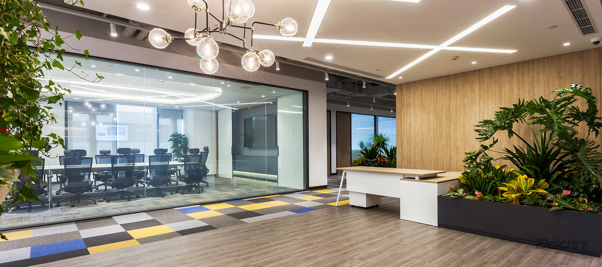 汇纳科技办公空间设计-办公区走廊2-pc